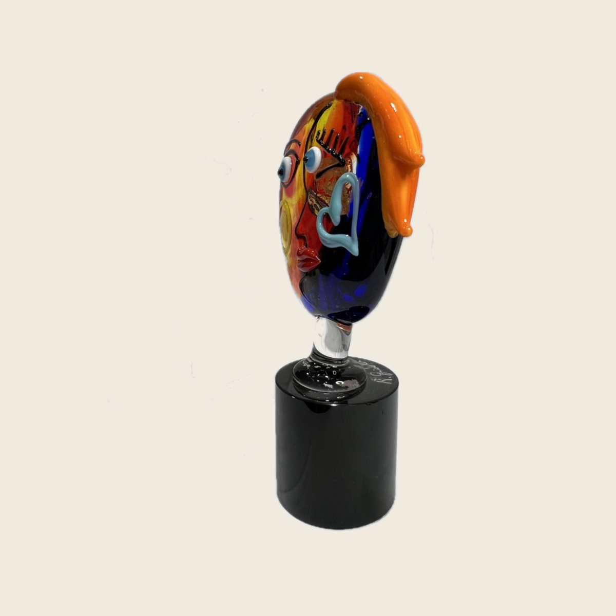 Scultura - Picasso - Teste - Teste Picasso arancione