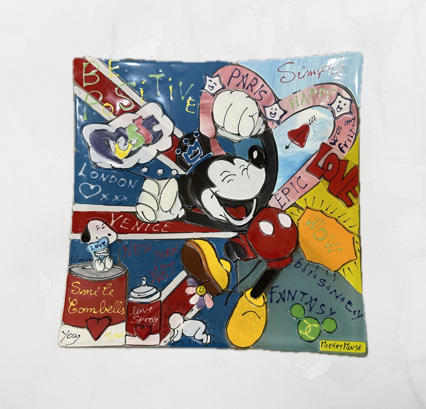 Pop-Art - Mickey Mouse - Table-top square plate