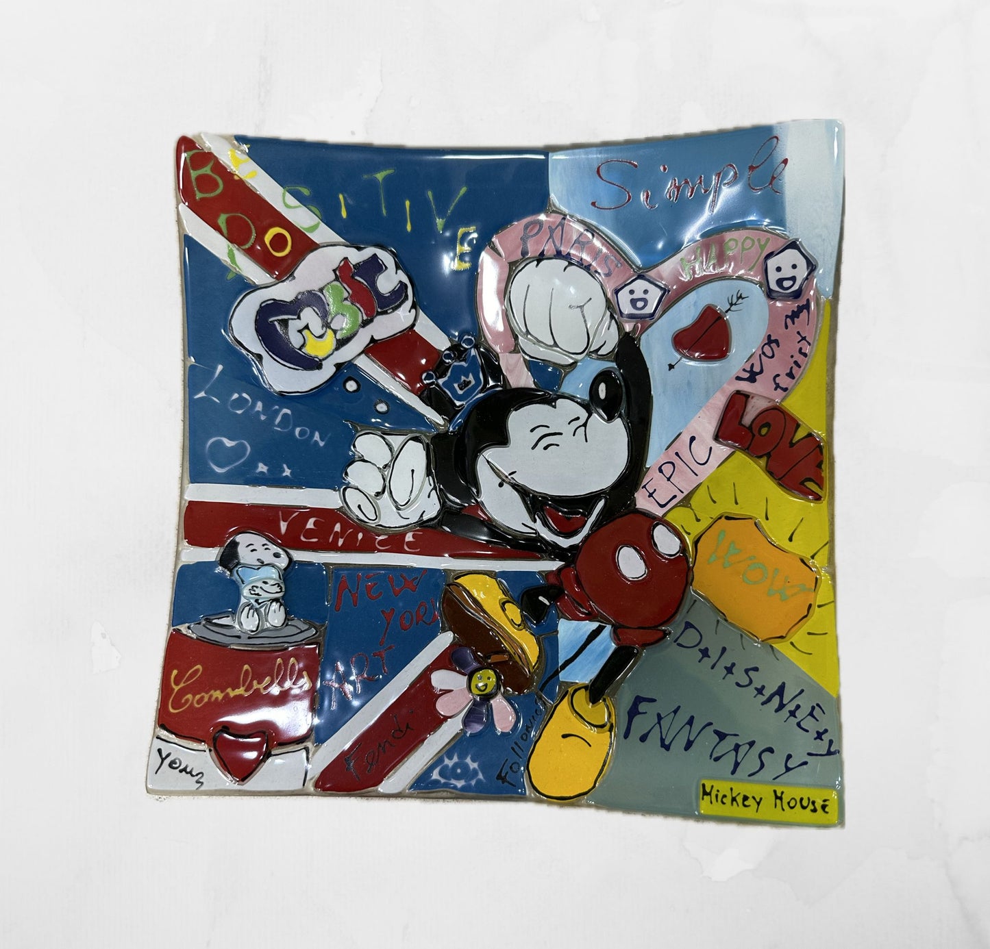 Pop-Art - Mickey Mouse - Table-top square plate