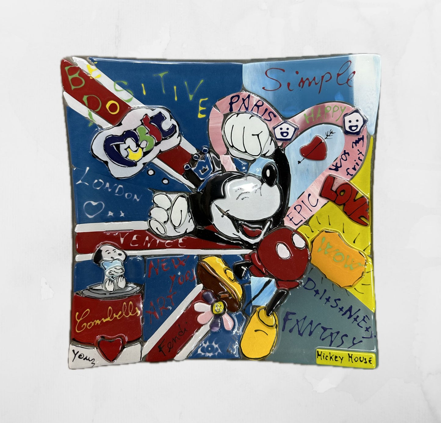 Pop-Art - Mickey Mouse - Table-top square plate