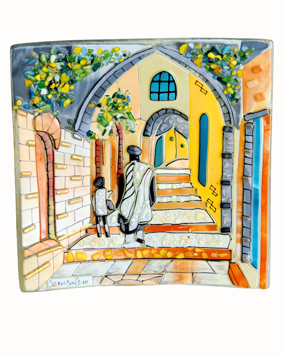 Jerusalem - Father and son Jerusalem - Table-top square plate