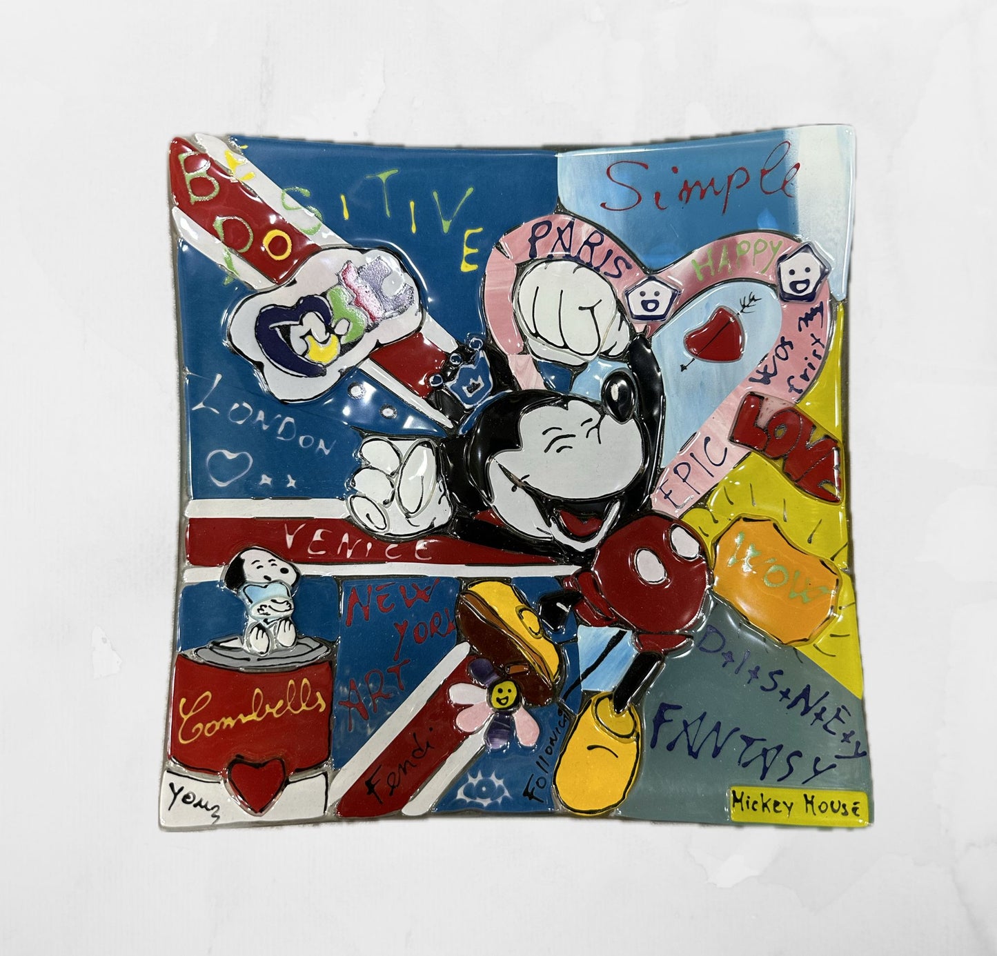 Pop-Art - Mickey Mouse - Table-top square plate