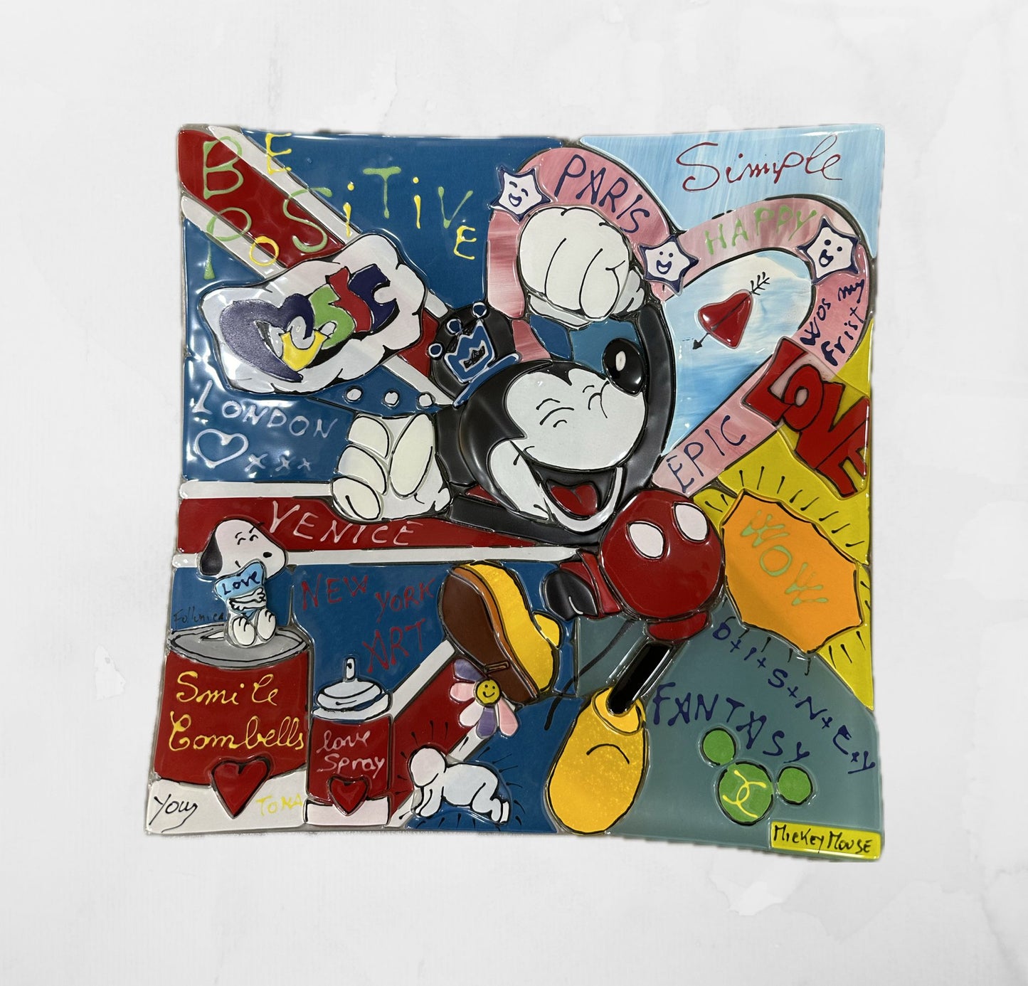 Pop-Art - Mickey Mouse - Table-top square plate