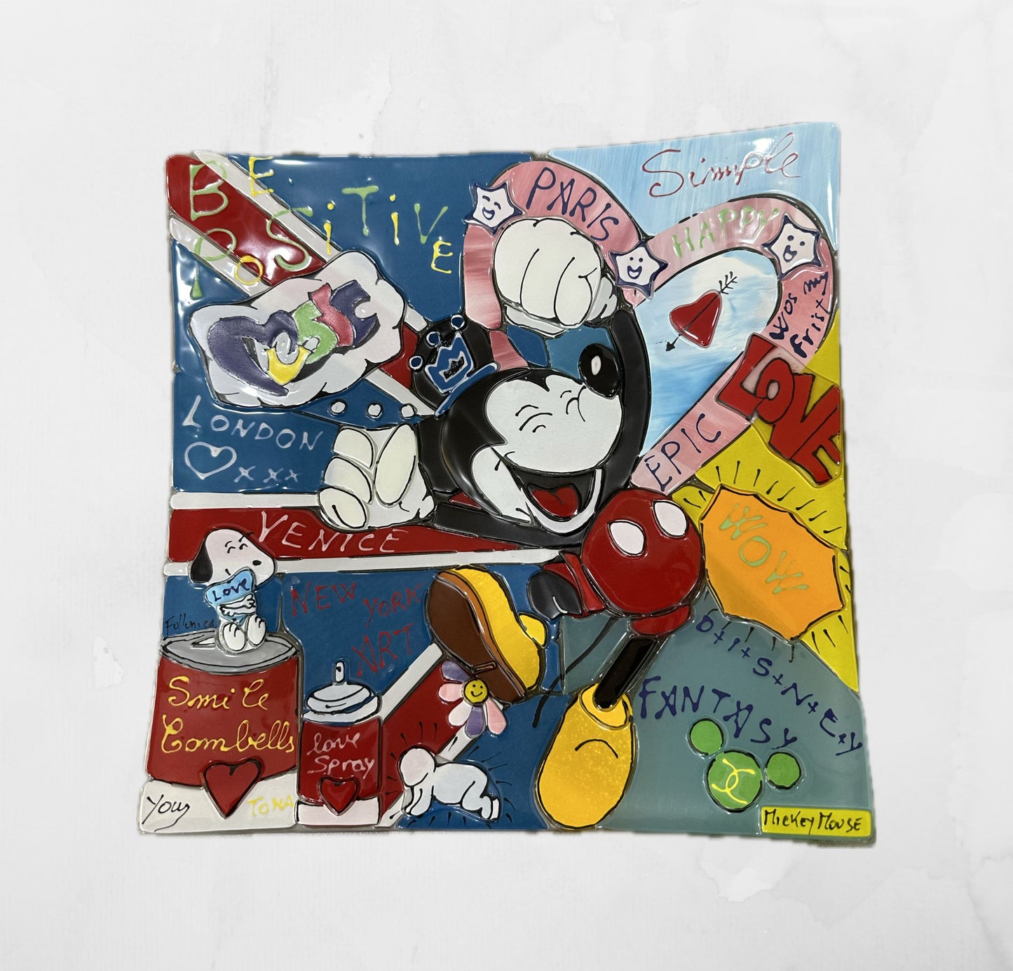 Pop-Art - Mickey Mouse - Table-top square plate