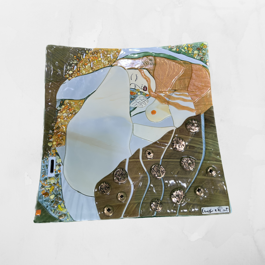 Klimt - Danae - Table-top square plate