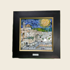 View of Jerusalem Painting – detail 2, handmade Murano glass