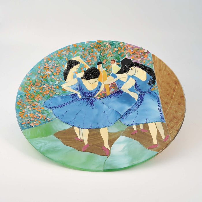Degas Blue Dancers Round Plate