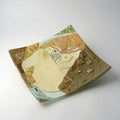 Klimt Danae Square Plate – handmade glass, made in Italy