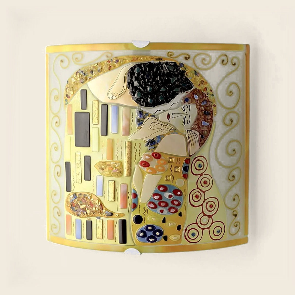 Klimt The Kiss Murano glass wall lamp