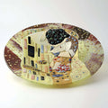 Klimt The Kiss Round Plate – handmade glass, made in Italy