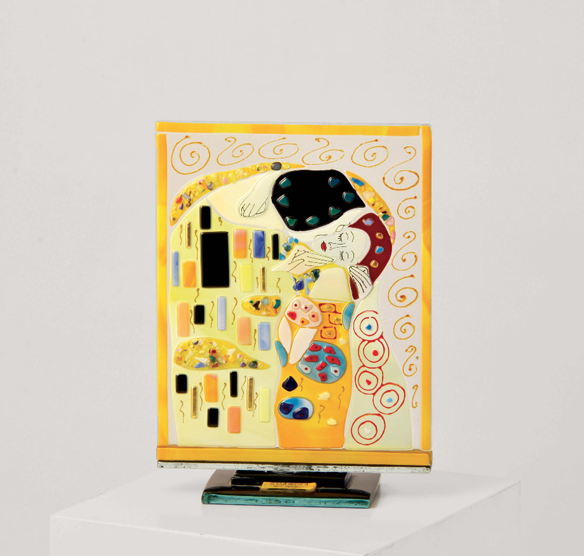 Klimt The Kiss Sculpture – handmade glass, made in Italy