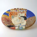 Klimt The Three Ages of Woman Round Plate – handmade glass, made in Italy