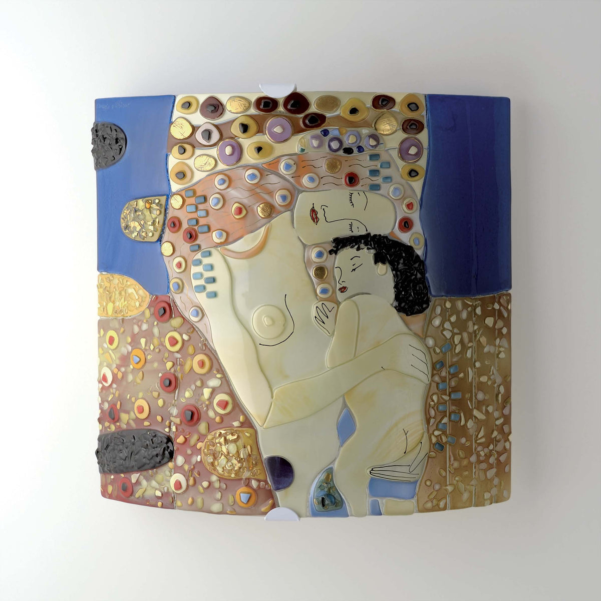 Klimt The Three Ages of Woman Wall Lamp – handmade glass, made in Italy
