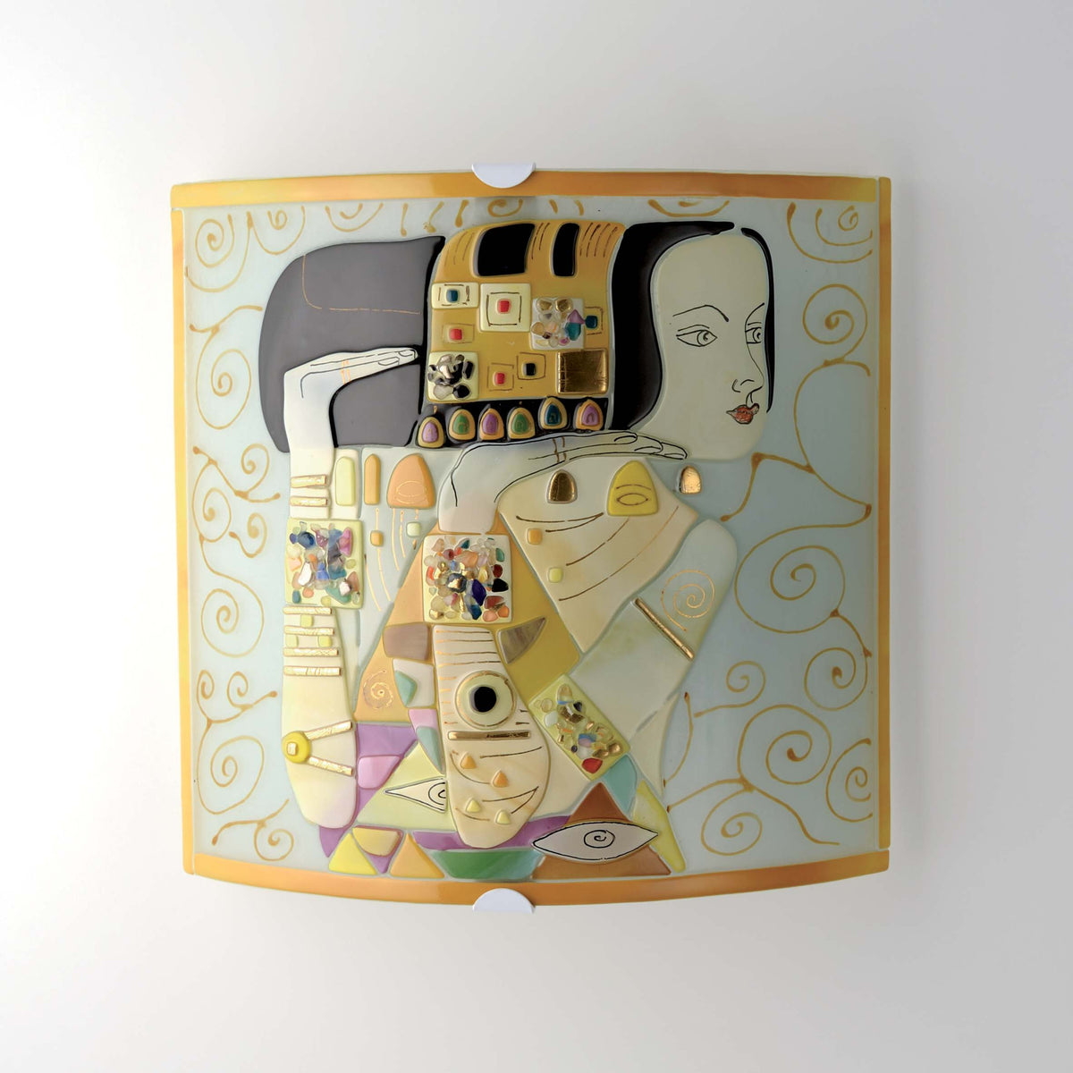 Klimt The Wait Wall Lamp – handmade glass, made in Italy