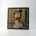 Modigliani Jeanne Hébuterne Clock – handmade glass, made in Italy