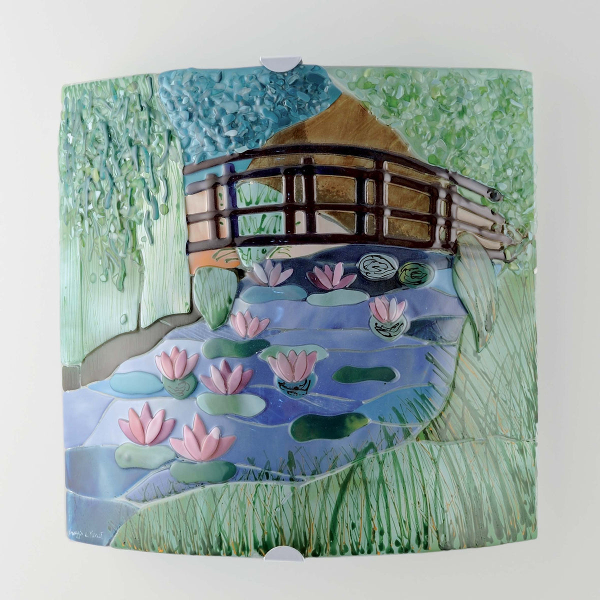 Monet The Bridge Wall Lamp – handmade glass, made in Italy