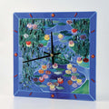 Monet Water Lilies Clock – handmade glass, made in Italy