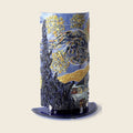 Van Gogh Starry Night Lamp Holder – handmade Murano glass, made in Italy