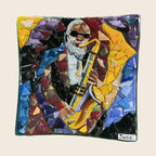 Pop Art Jazzer Square Plate – handmade Murano glass, made in Italy