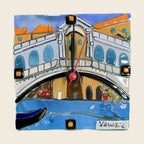Venice Rialto Bridge Clock – handmade Murano glass, made in Italy
