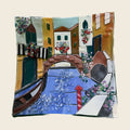 Venice Canal Square Plate – handmade Murano glass, made in Italy