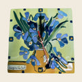 Van Gogh Irises Clock – handmade Murano glass, made in Italy