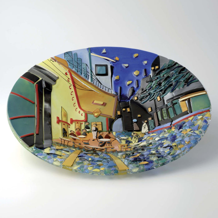 Van Gogh Café Terrace at Night Round Plate