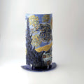 Van Gogh Starry Night Lamp Holder – handmade glass, made in Italy