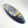 Van Gogh Starry Night Oval Plate – handmade glass, made in Italy