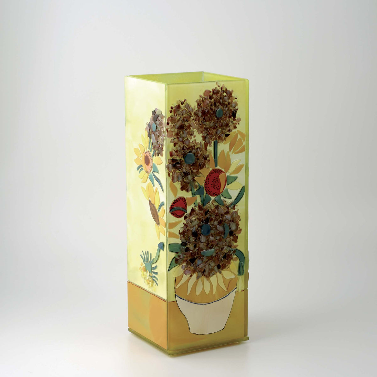 Van Gogh Sunflowers Vase – handmade glass, made in Italy