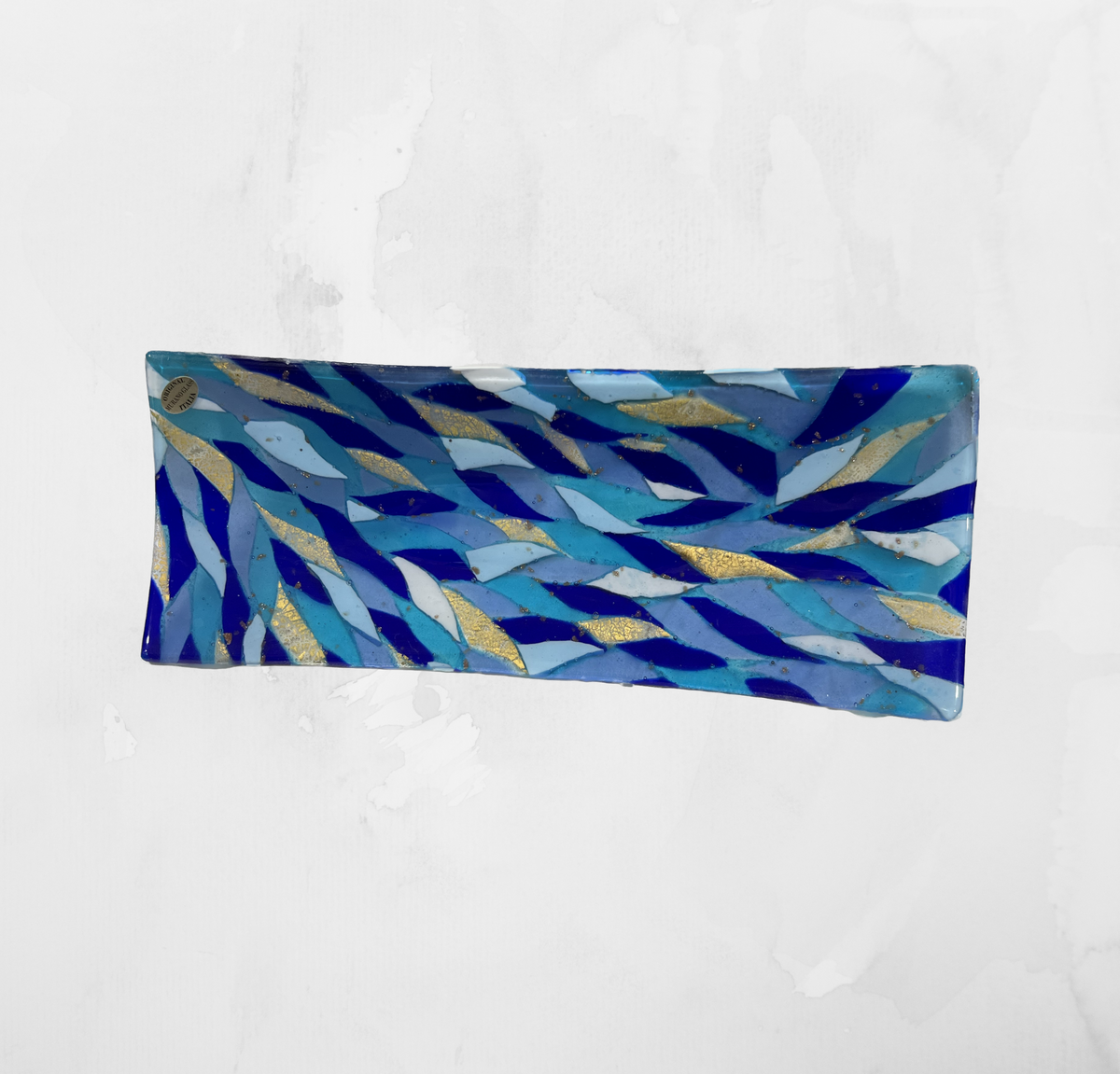 Centerpiece - Plates, pocket emptier - Lux - Blue - Table-top "Gondola" - Murano Art Italy