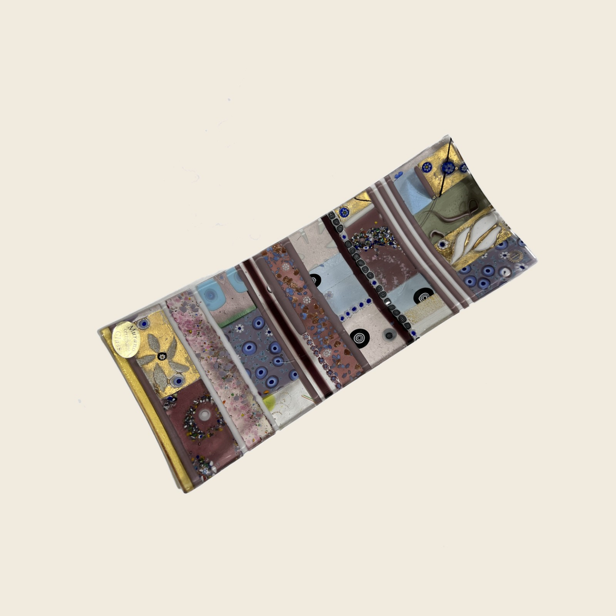 Centerpiece - Plates, pocket emptier - Ginevra - Amethyst - Table-top "Gondola" - Murano Art Italy