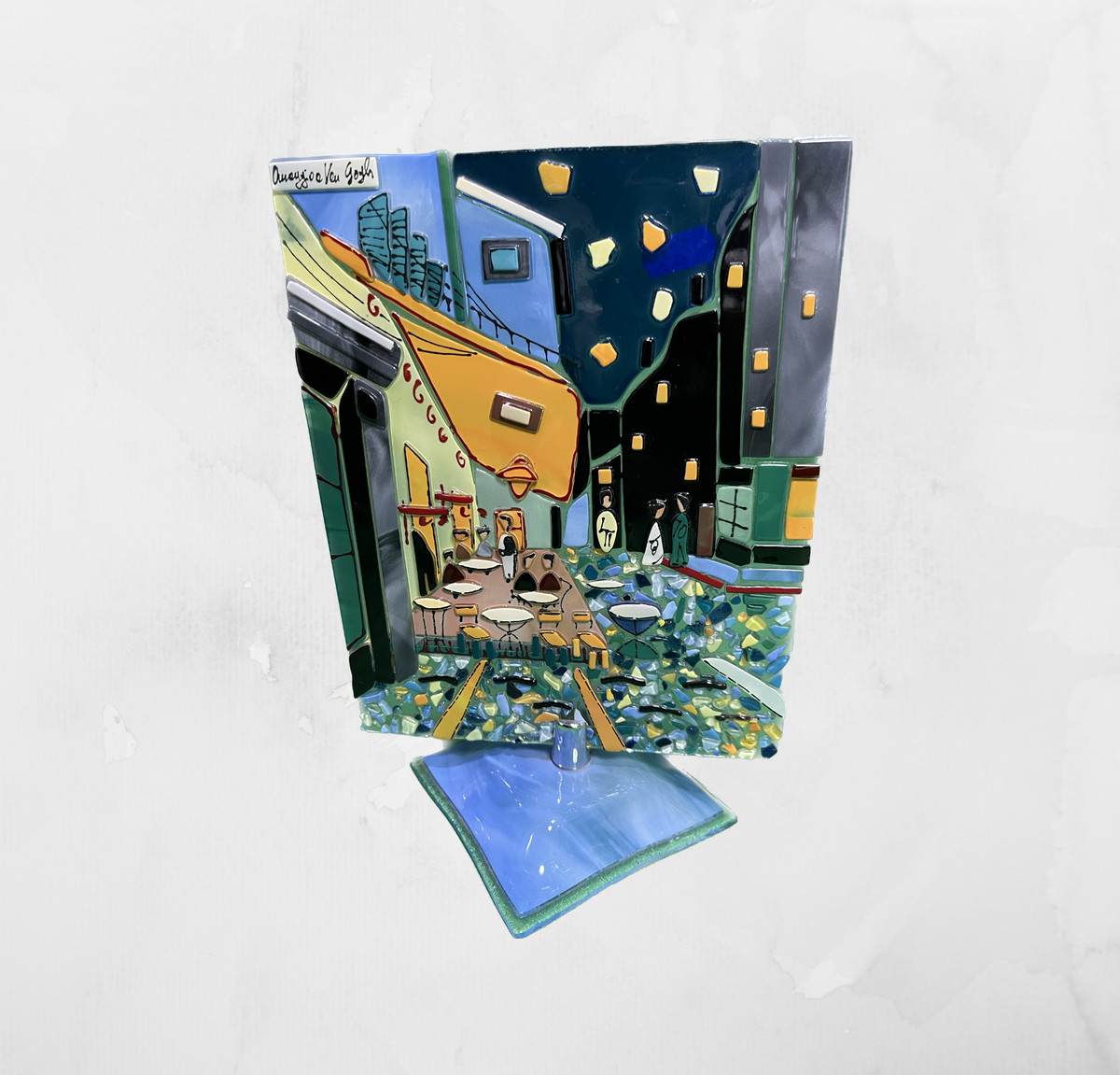 Van Gogh - The cafè terrace at night - Sculpture - Murano Art Italy
