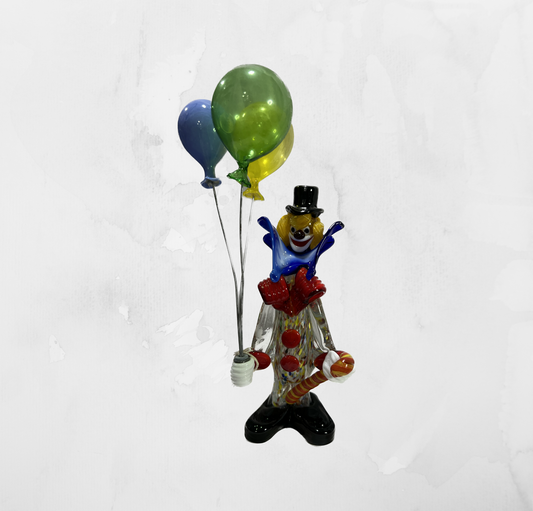 Sculpture - Figurines - Clown - Clown Classic with balloons (Stick 20 cm.)