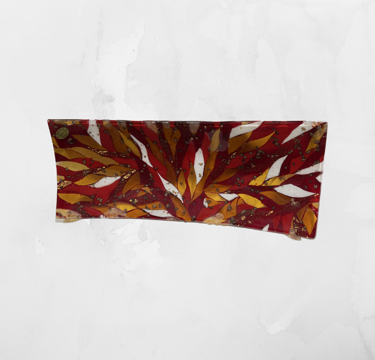 Centerpiece - Plates, pocket emptier - Lux - Red - Table-top "Gondola" - Murano Art Italy