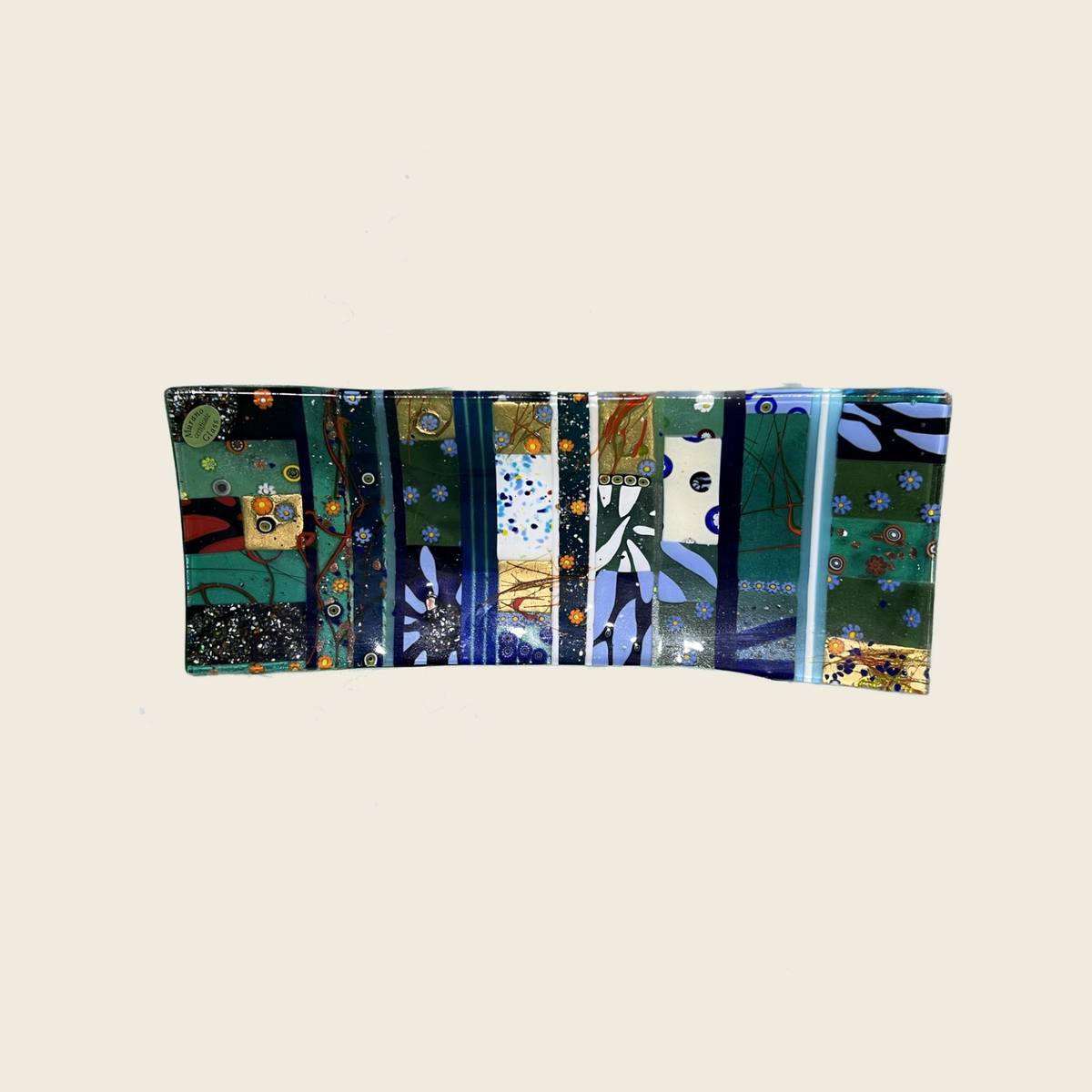 Centerpiece - Plates, pocket emptier - Ginevra - Blue - Table-top "Gondola" - Murano Art Italy