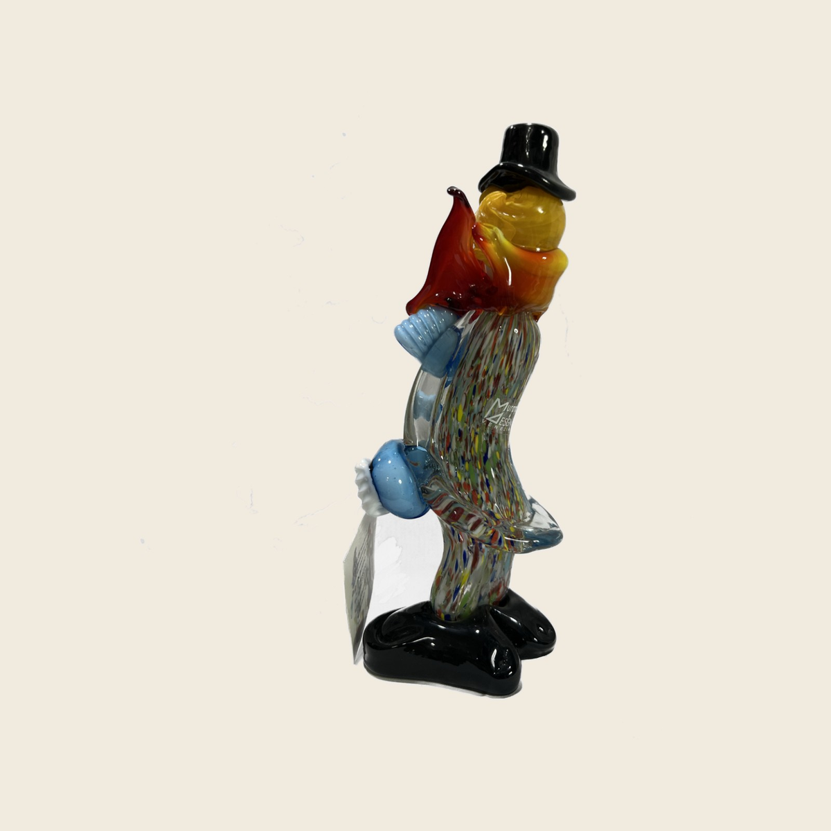 Sculpture - Figurines - Clown - Clown Classic (Harmonica 20 cm.) - Murano Art Italy