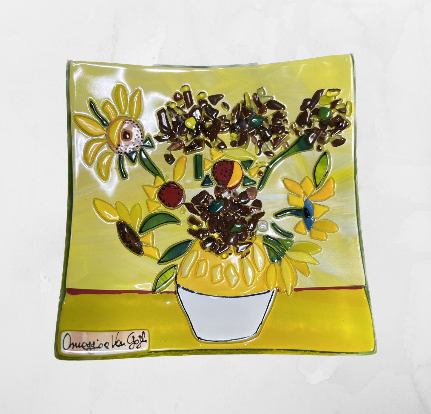 Van Gogh - The sunflowers - Table-top square plate