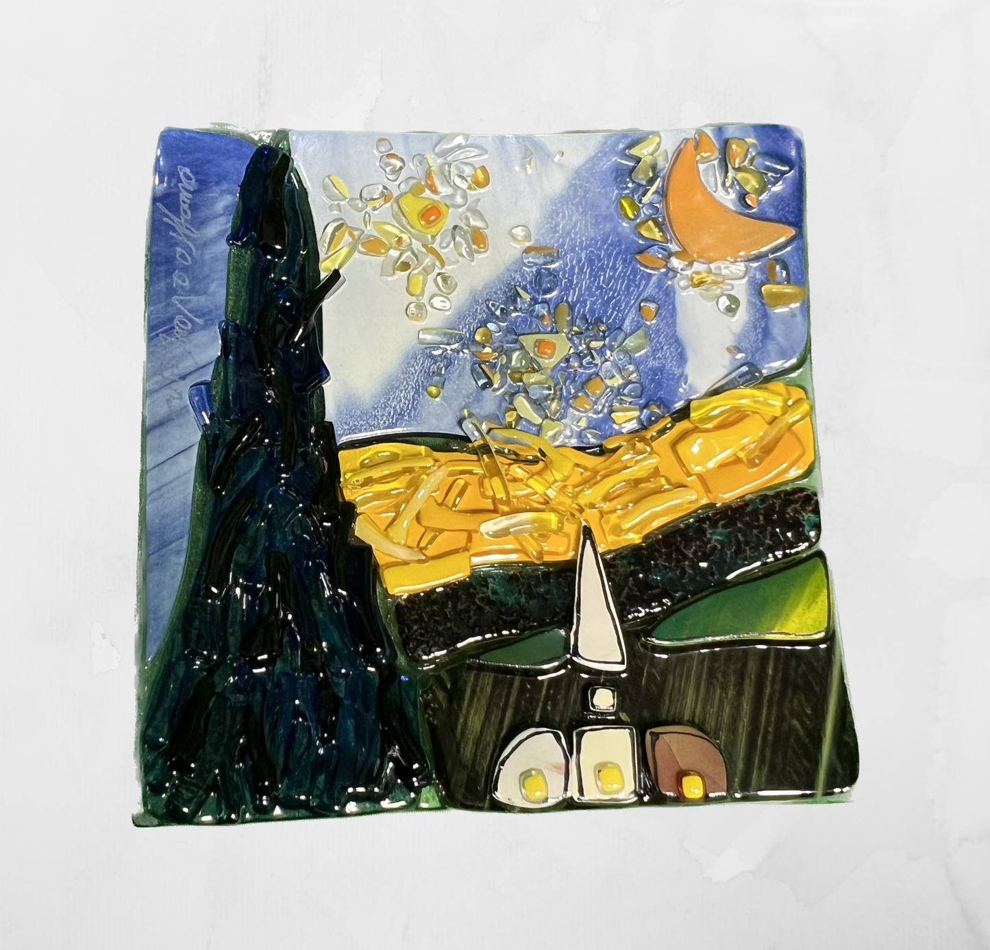 Van Gogh - The Starry night - Table top square plate