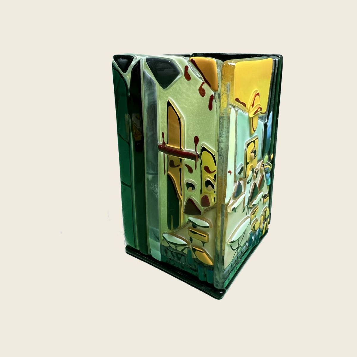 Van Gogh - The cafè terrace at night - Penholder/Vase - Murano Art Italy