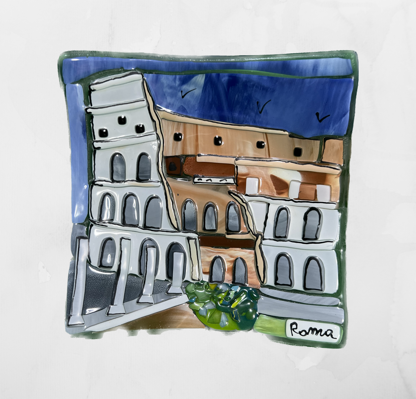 Landscapes - Rome/Colosseum - Table-top square plate