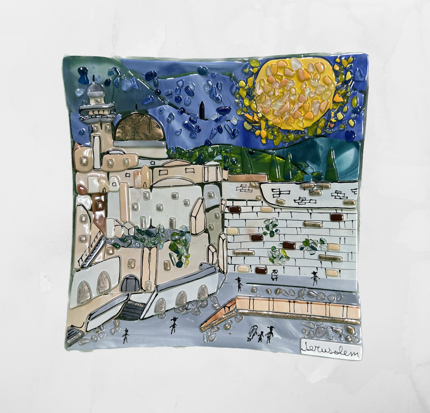 Jerusalem - View Jerusalem - Table-top square plate