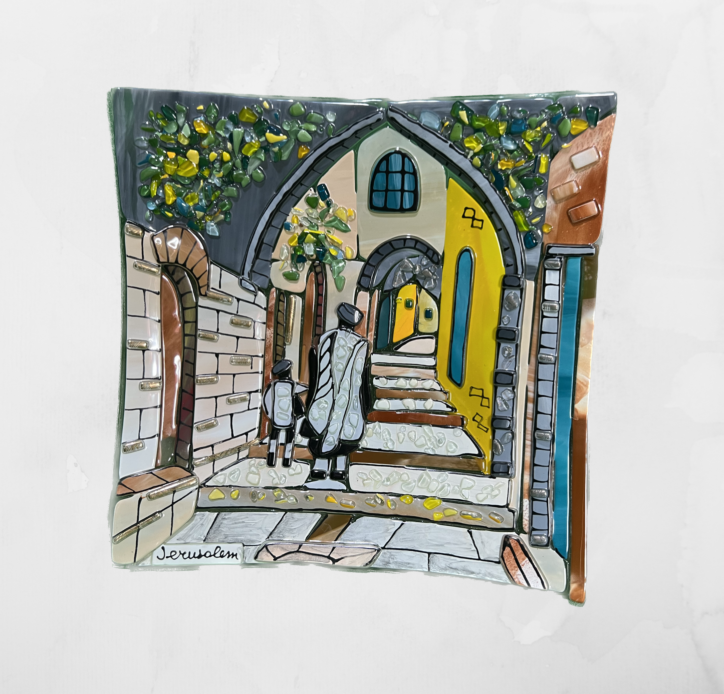 Jerusalem - Father and son Jerusalem - Table-top square plate