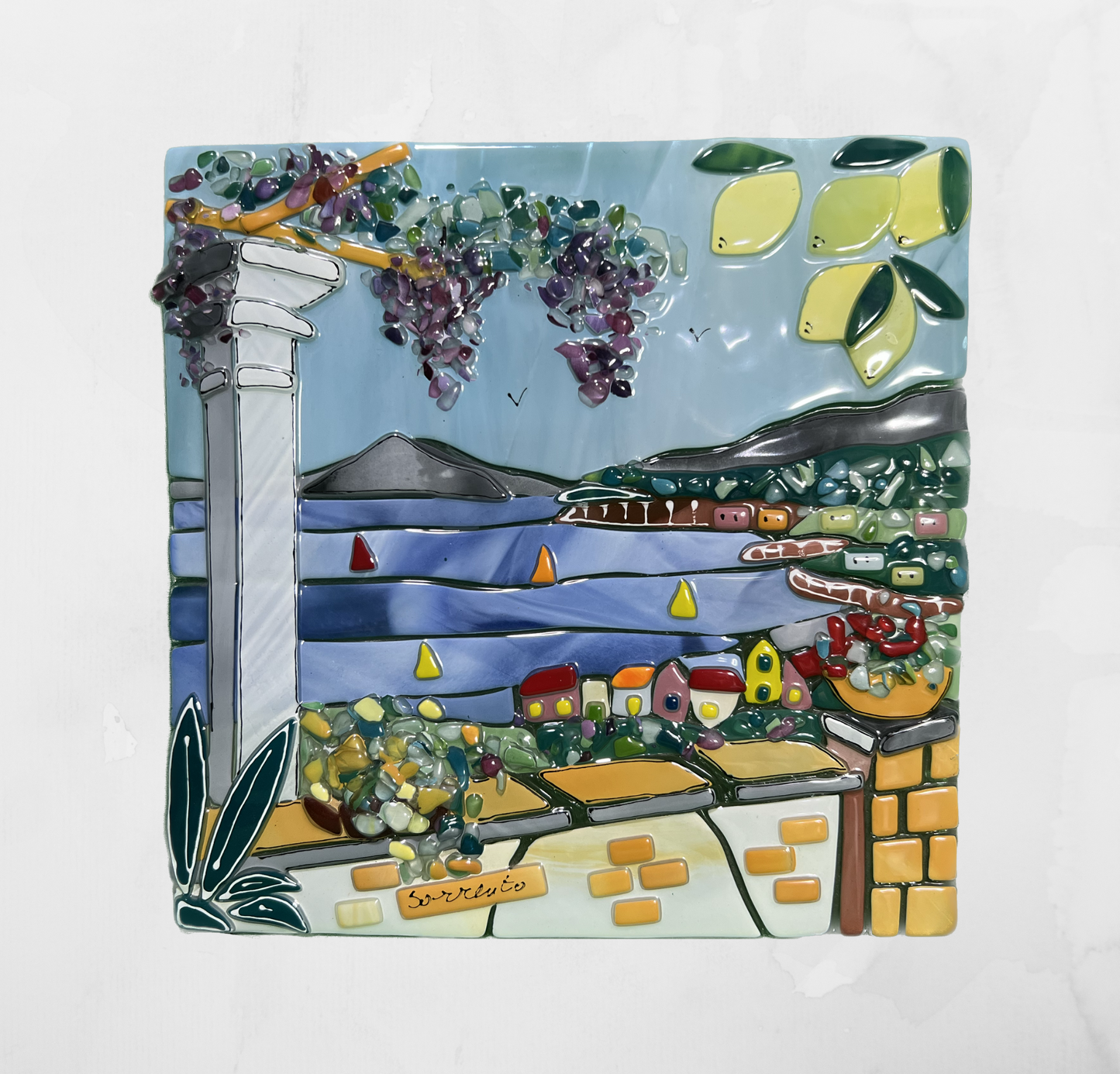 Landscapes - Sorrento - Table-top square plate