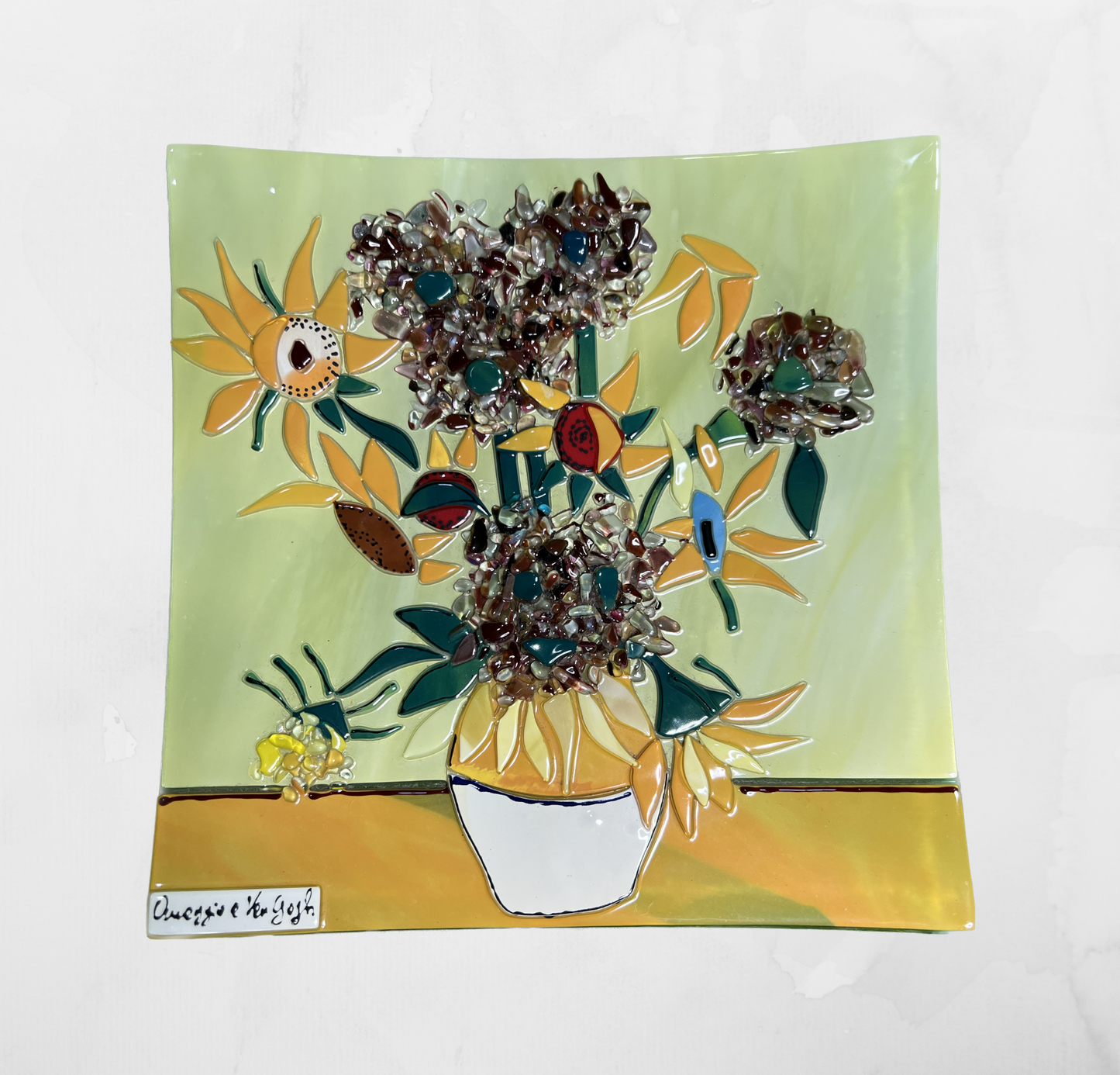 Van Gogh - The sunflowers - Table-top square plate