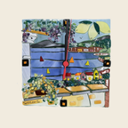 Landscapes - Sorrento - Clock - Murano Art Italy