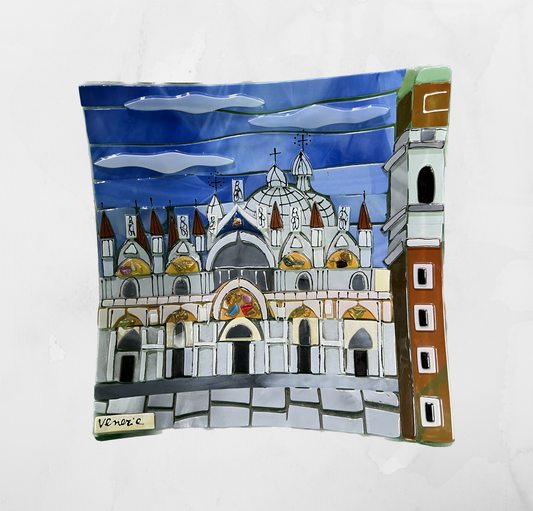 Paesaggi - Basilica di San Marco Venezia - Piatto quadrato 
