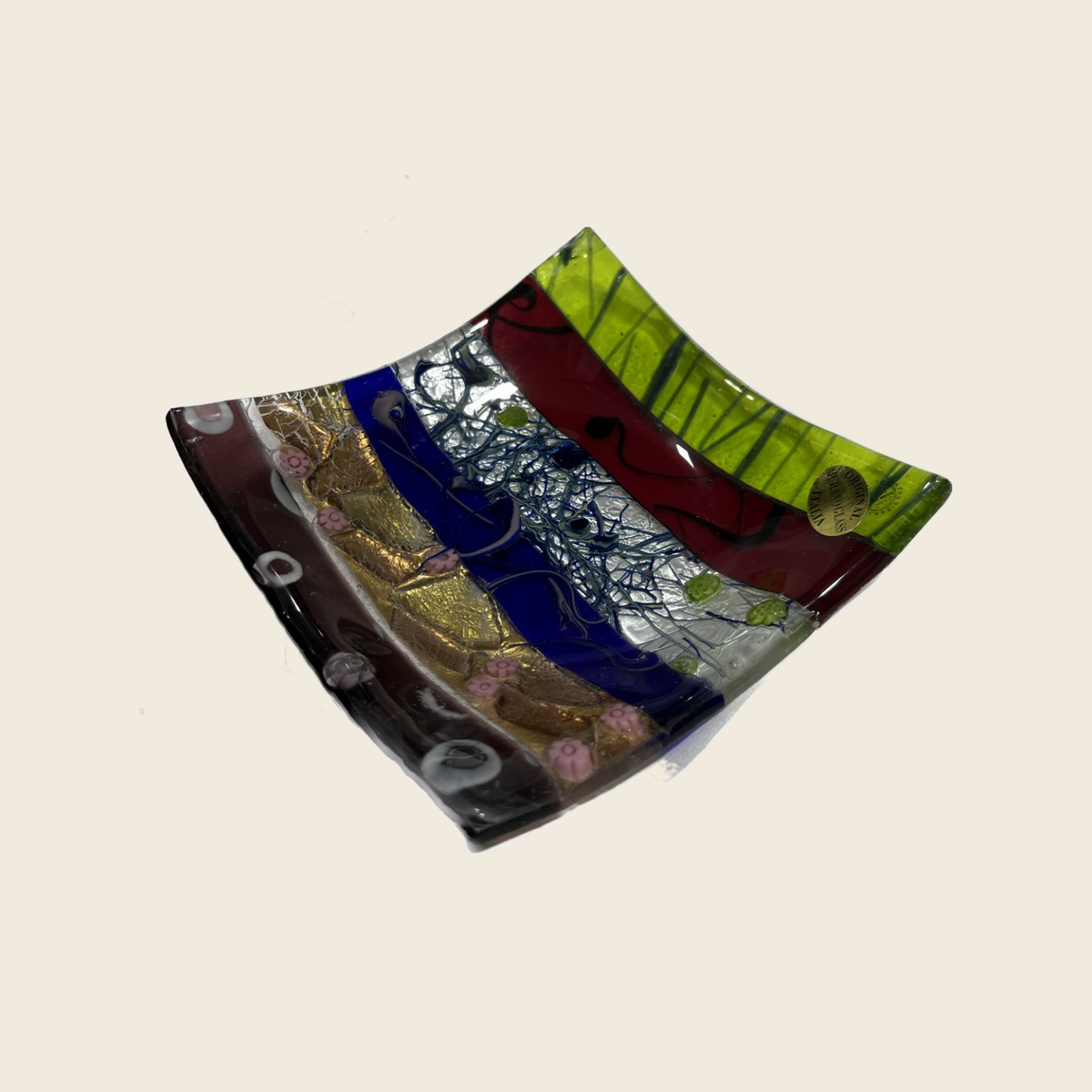 Centerpiece - Plates, pocket emptier - Fantasy - Table-top square plate - Murano Art Italy