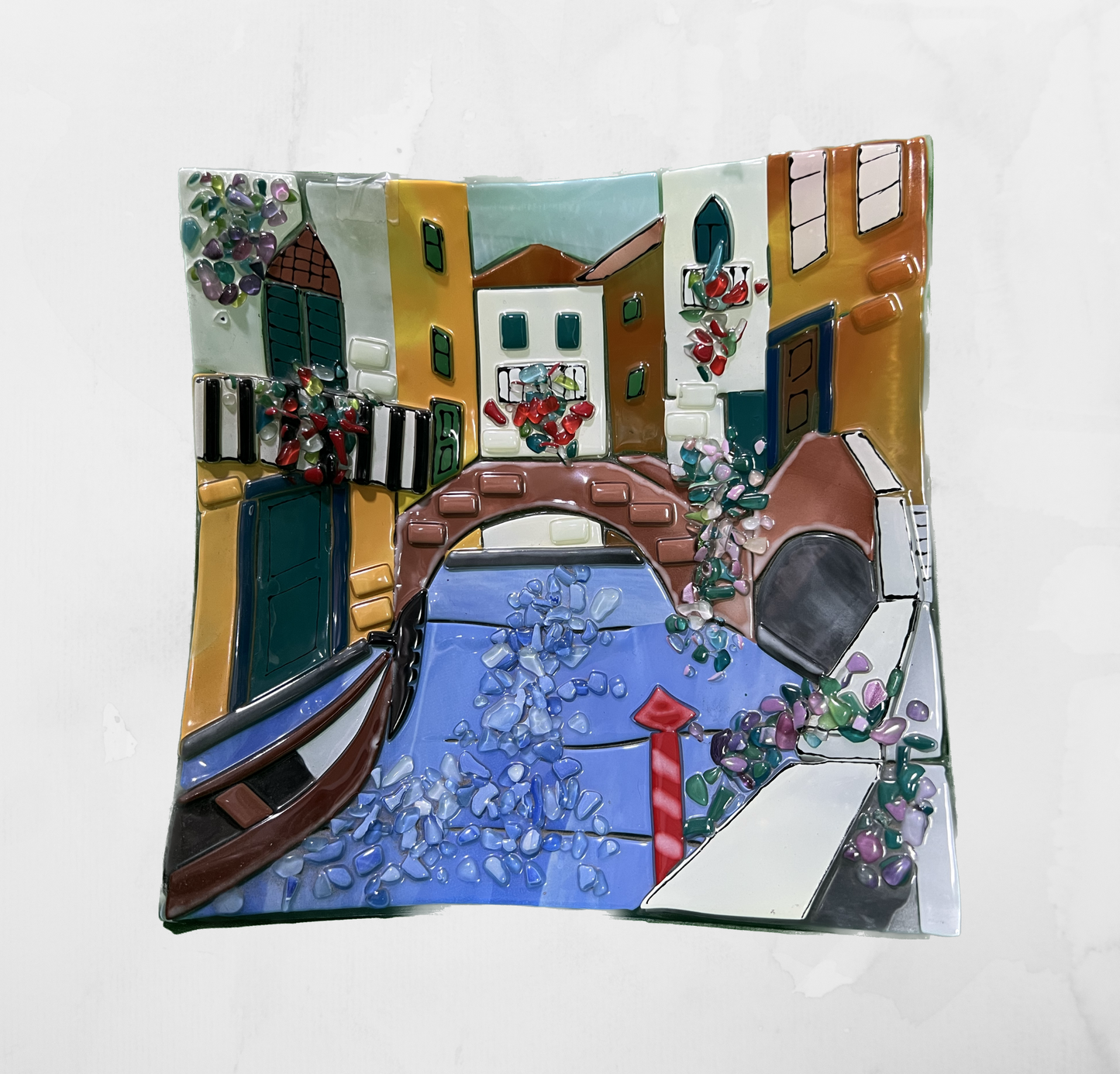 Landscapes - The canal of Venice - Table-top square plate