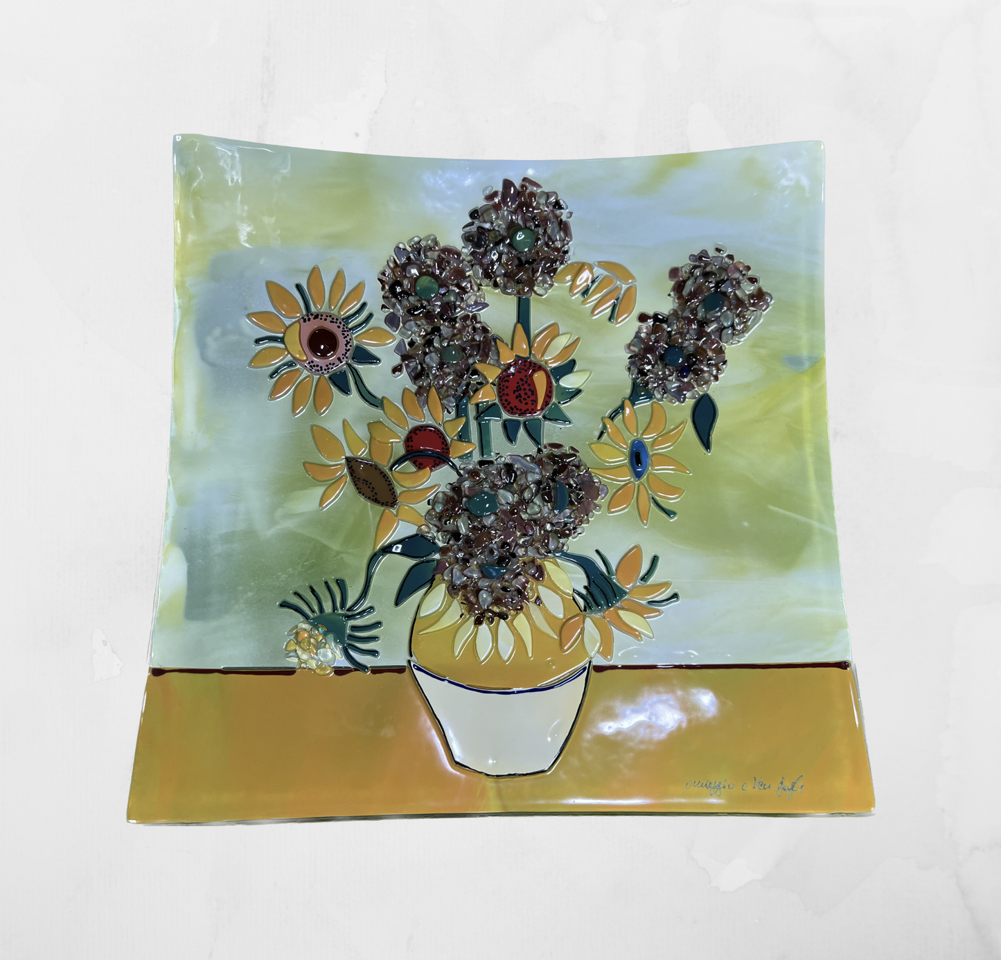 Van Gogh - The sunflowers - Table-top square plate